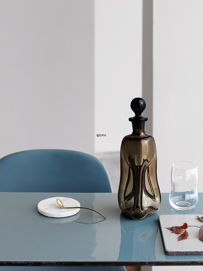 Holmegaard Jubiläums Glug-Flasche mit Pfropfen, braun