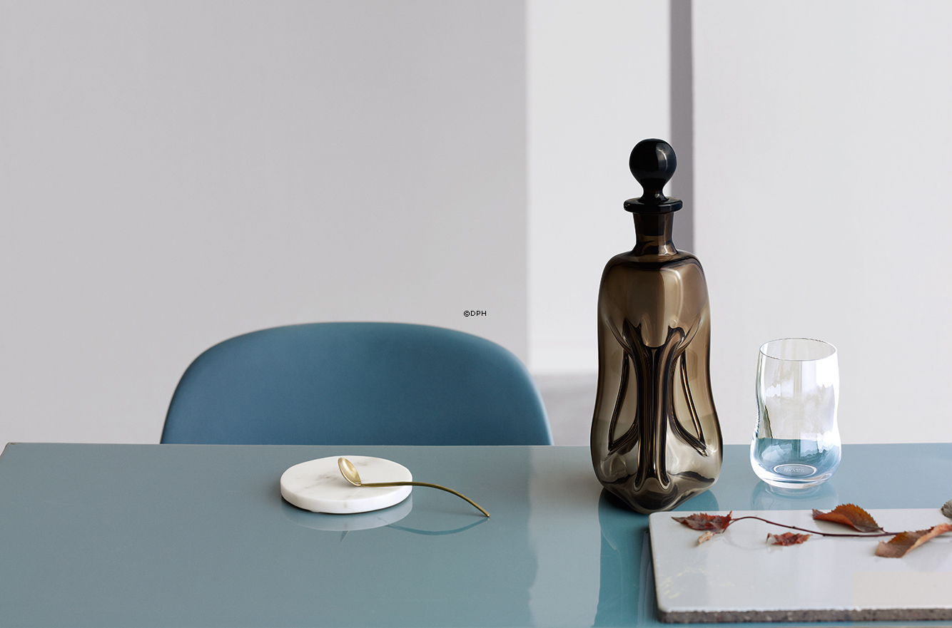 Holmegaard Jubiläums Glug-Flasche mit Pfropfen, braun