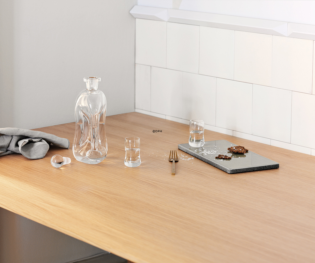 Holmegaard Glug-Flasche mit Pfropfen, klar