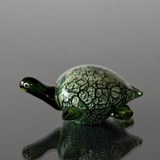 Grüne Schildkröte in Glas, Mundgeblasene Glaskunst