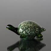 Grüne Schildkröte in Glas, Mundgeblasene Glaskunst