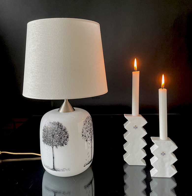 Holmegaard Connection Leuchter, mittel, opalweiß