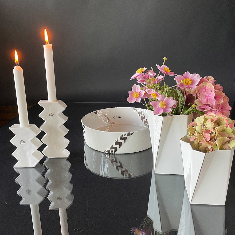 Holmegaard Connection Leuchter, mittel, opalweiß