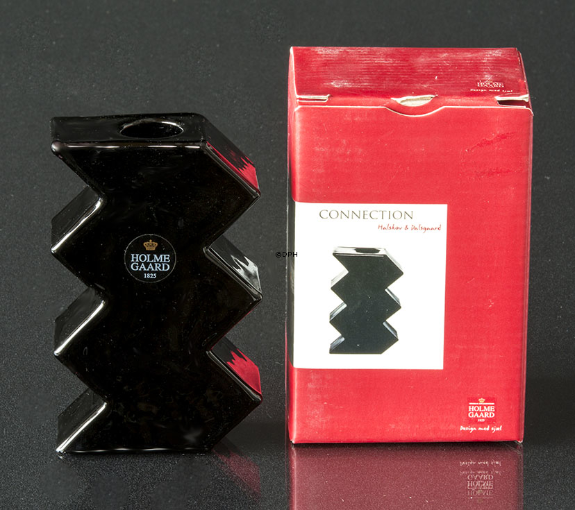 Holmegaard Connection Leuchter, mittel, schwarz