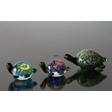 Grüne Schildkröte in Glas, Mundgeblasene Glaskunst