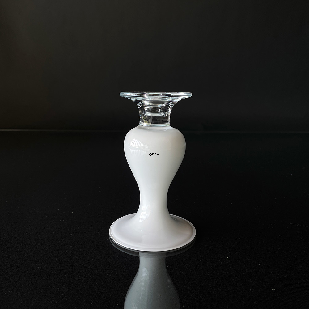 Holmegaard Balustra Kerzenhalter, Opal/Klar, klein