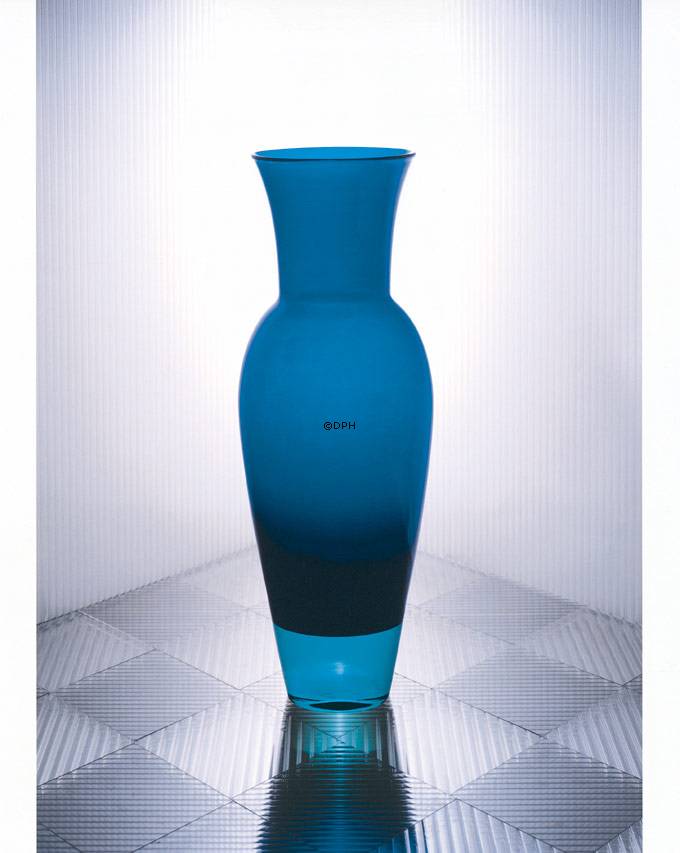 Holmegaard Harlekin Vase, blau, klein