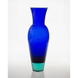 Holmegaard Harlekin Vase, blau, groß