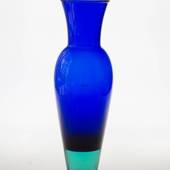 Holmegaard Harlekin Vase, blau, groß