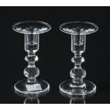 Holmegaard Charlotte Amalie Leuchter, klar, klein, 2 Stück