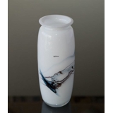 Holmegaard Vase Atlantis mit blauer Dekoration