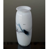 Holmegaard Vase Atlantis mit blauer Dekoration