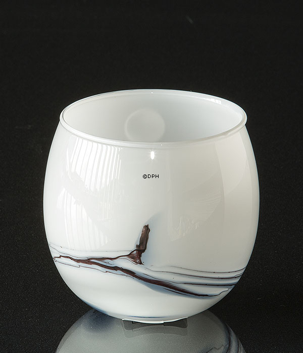 Holmegaard Schüssel / Blumentopf (Mini groß) Atlantis mit blauer Dekoration