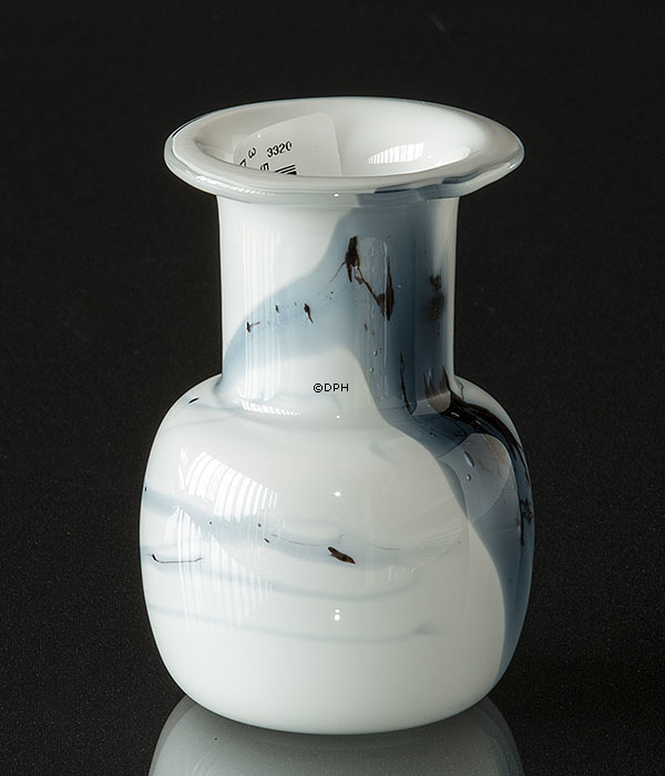 Holmegaard Kerzenhalter Atlantis mit blauer Dekoration, klein