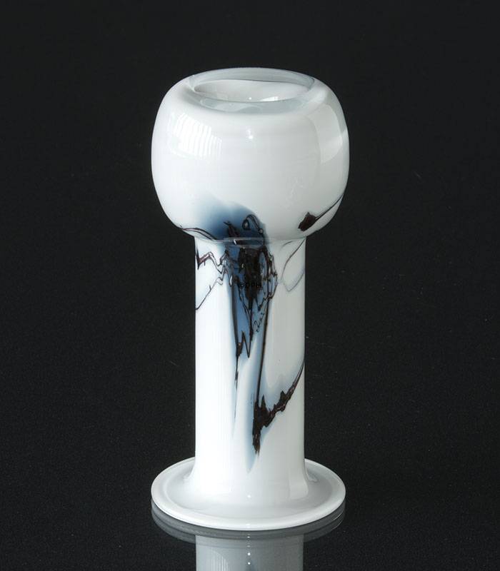 Holmegaard Kerzenhalter Atlantis mit blauer Dekoration