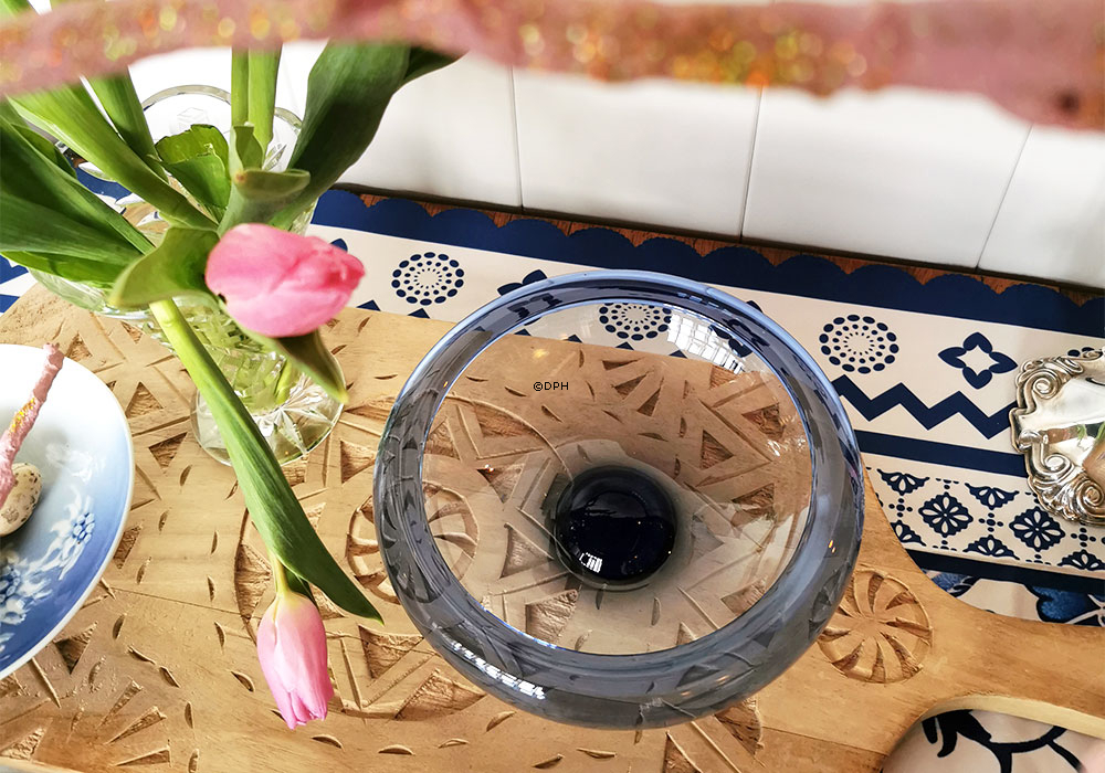 Holmegaard niedrige Provence Schale, saphirblau, Klein