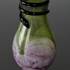 Große Glasvase, Rosa mit grünen Farben und Schlangenschmuck, 30cm, Handgeblasen | Nr. 4465 | DPH Trading