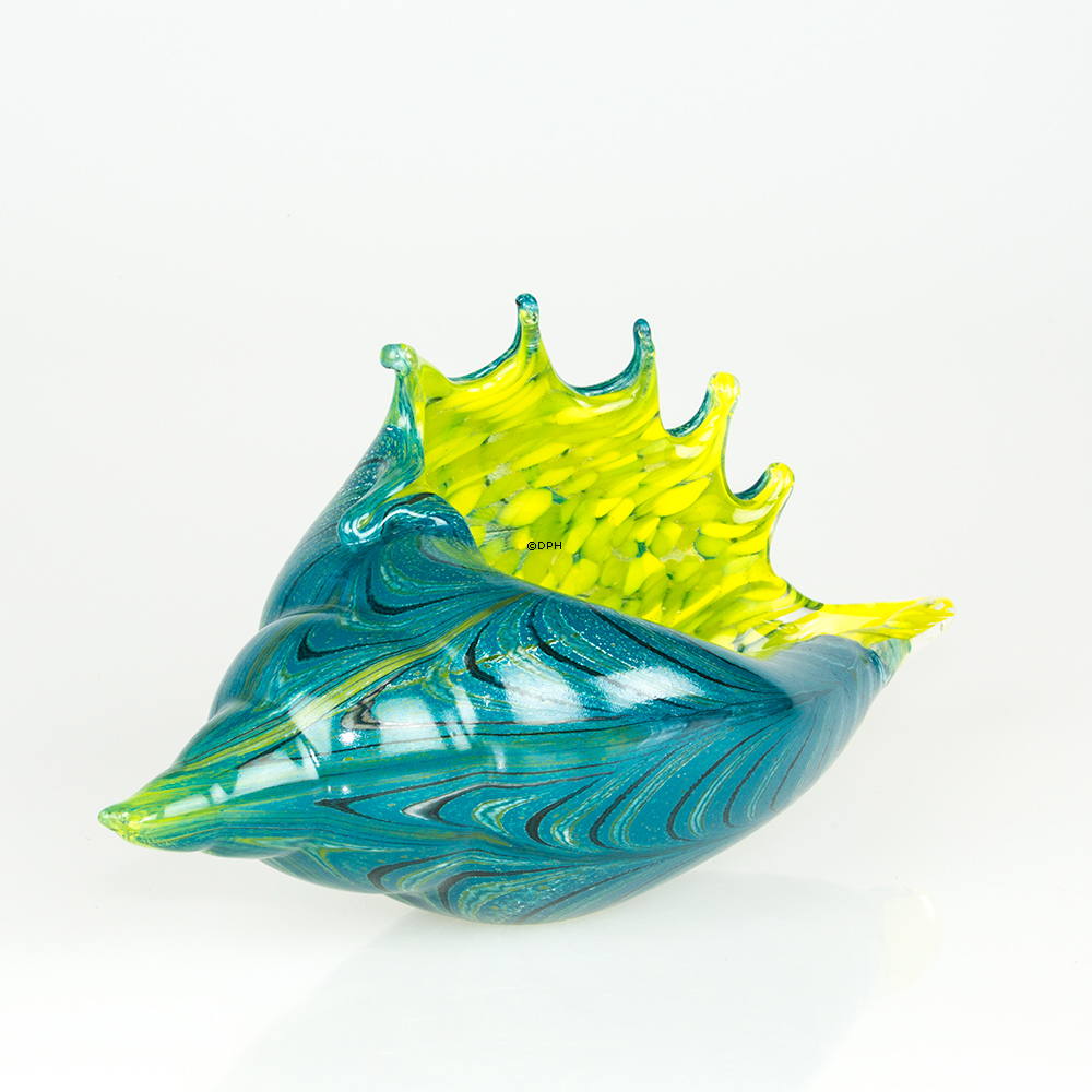 Glas Muschelschale, mundgeblasenes Glas,