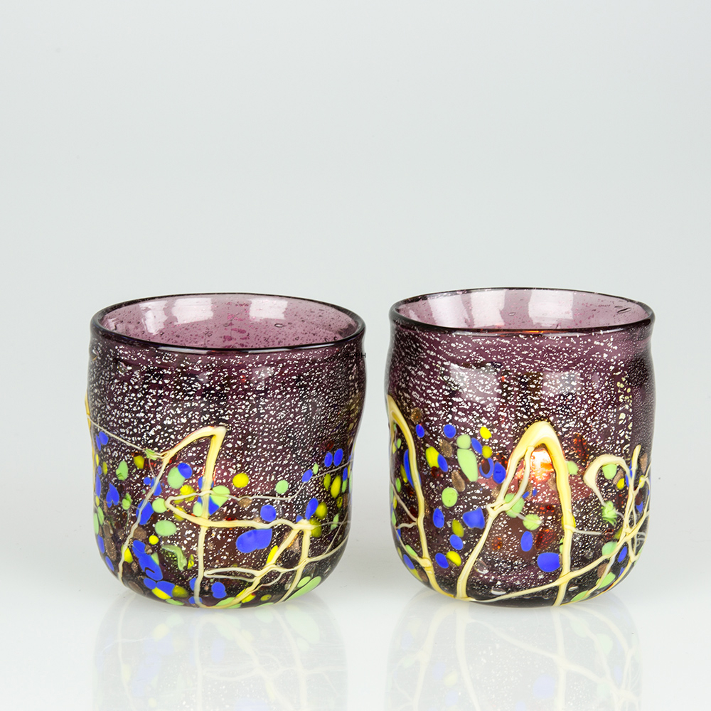 Rose Teelichthalter / Tasse / Vase, 8x10cm, Mundgeblasenes Glas