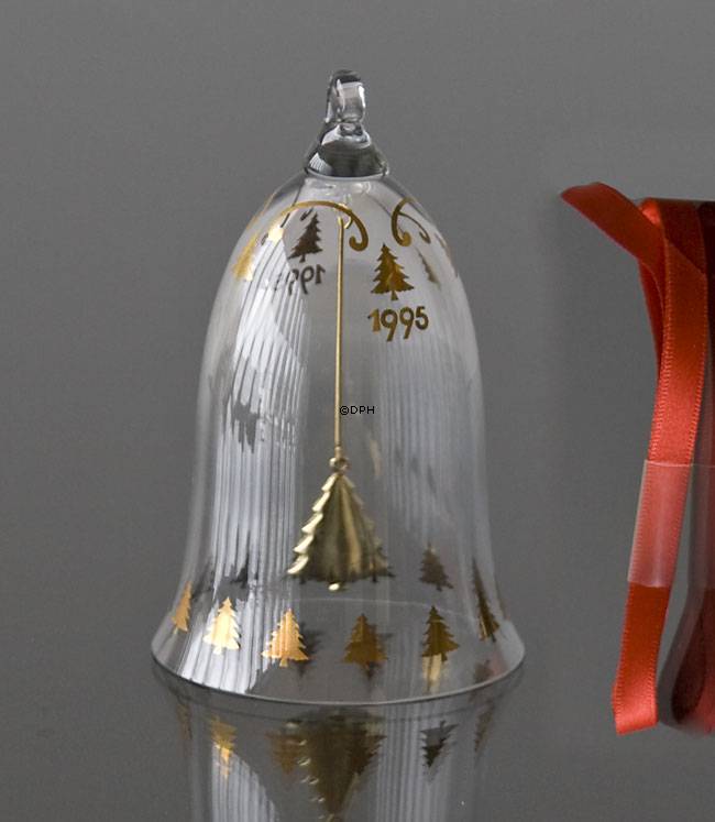 Jährliche Kristallglocke 1995 Weihnachtsbaum. Holmegaard Christmas