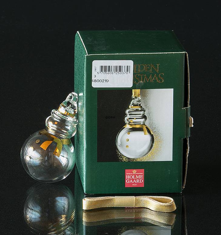 Jahreskristalschmuck 2004 Schneemann Holmegaard