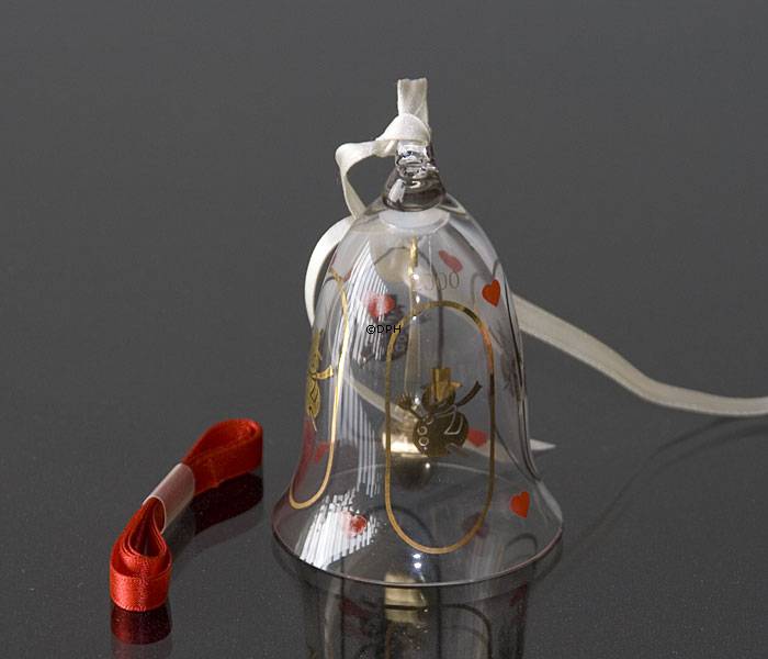 Jahreskristallglocke 2000, Schneemann. Holmegaard Christmas