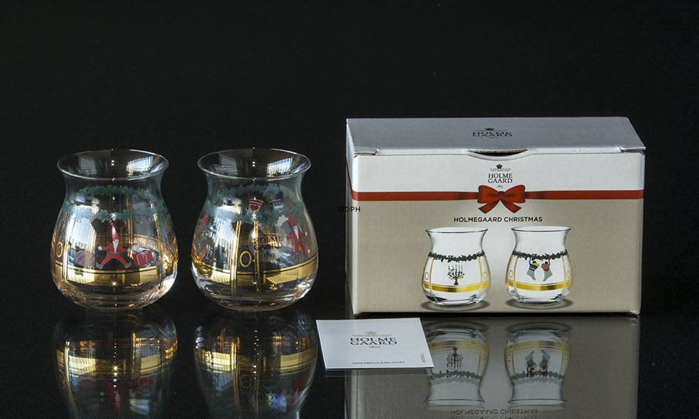 Teelichthalter 2020, 2 Stück Holmegaard Christmas