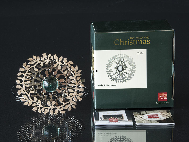 Jährlicher Weihnachtsschmuck 2007, Zweig, SILBER, Holmegaard Christmas