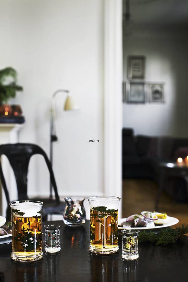 Dramgläser 2014, 2 Stück Holmegaard Christmas