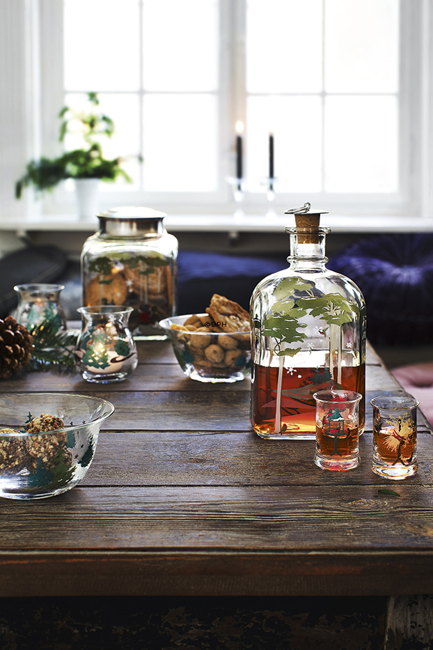 Dramgläser 2014, 2 Stück Holmegaard Christmas