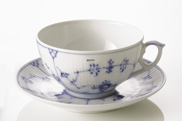 Blaugemalt Gerippt, Teetasse / Kaffeetasse 1dl, Bing & Gröndahl