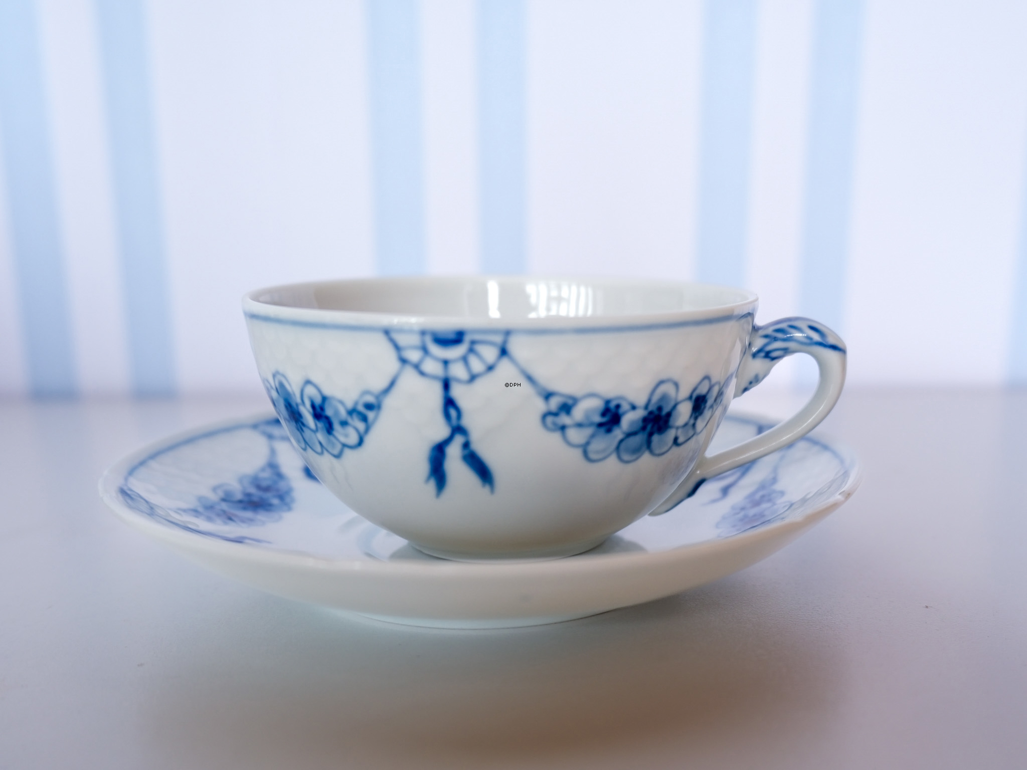 Empire Geschirr Teetasse Nr. 473 und Untertasse Nr. 103, Bing & Gröndahl