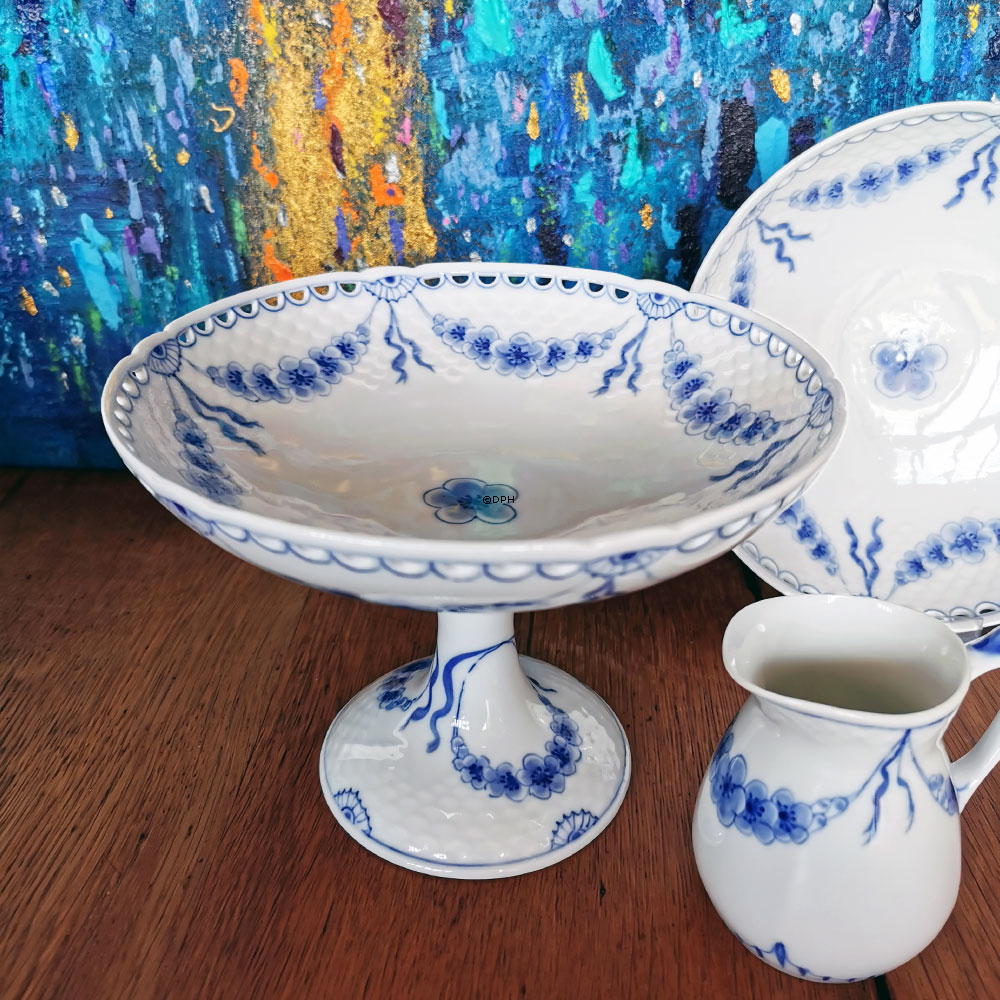 Empire Geschirr Ständer/Schale auf Fuß mit durchbrochenem Rand, Bing & Grøndahl (SEHR SELTEN)