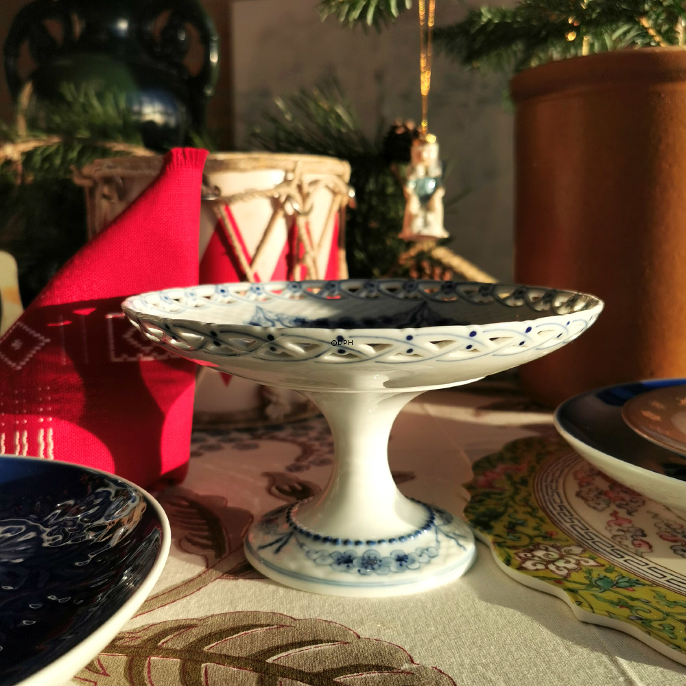 Empire Geschirr Ständer/Schale auf Fuß mit durchbrochenem Rand, Bing & Grøndahl (SEHR SELTEN)