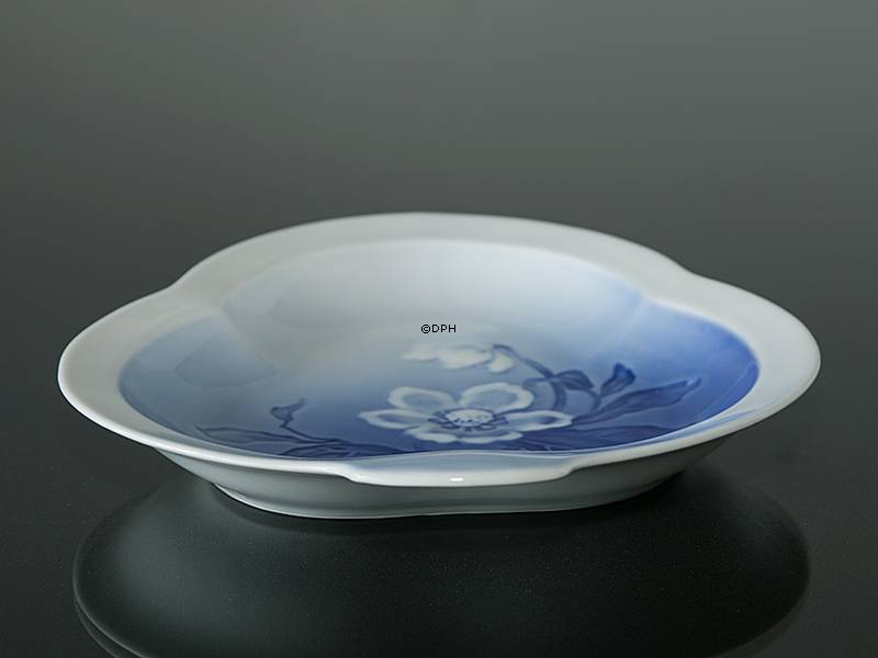 Kuchenschale Blattform Christrose Geschirr 20cm Nr. 42A, Bing & Gröndahl