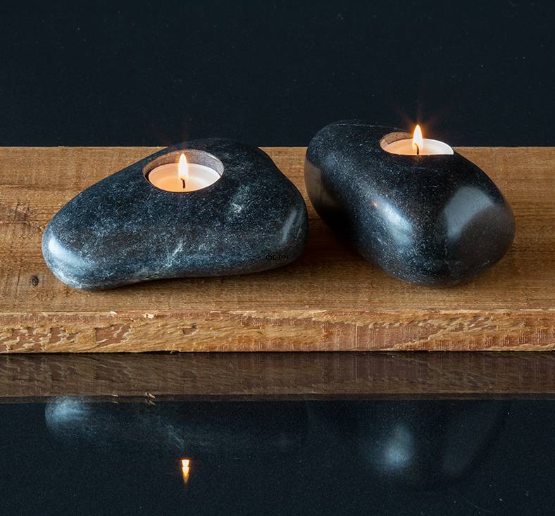 "Kerzenstein" In den Farben Schwarz und Grau - gemischt