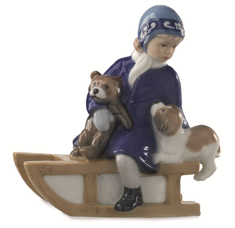 Elsa auf Schlitten, Royal Copenhagen Figur Nr. 003