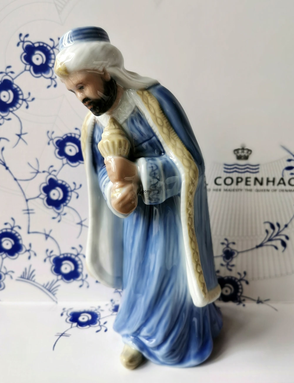 Krippenspiel, die Heiligen Drei Könige Balthazar, Royal Copenhagen Figur Nr. 024