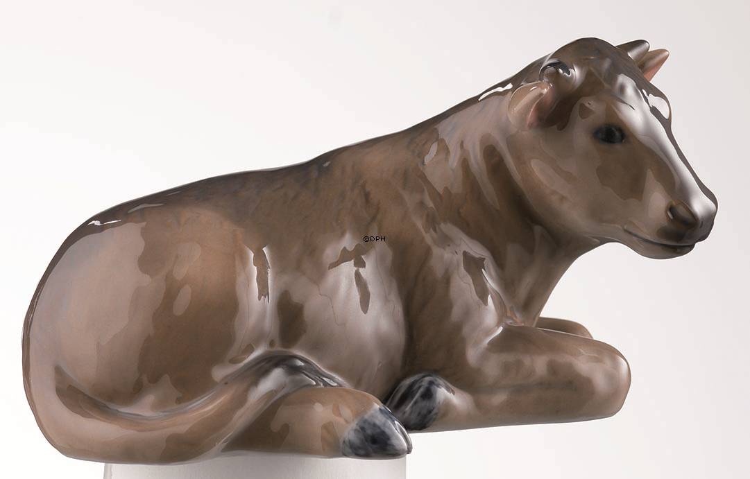 Weihnachtskrippe, Die Kuh des Stalles, Royal Copenhagen Figur Nr, 027