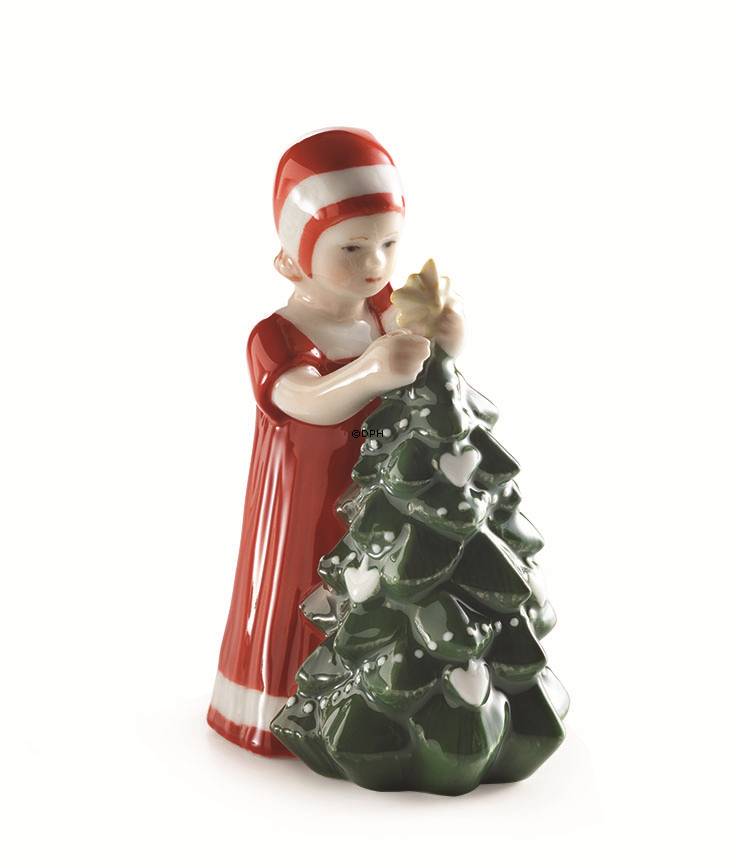 Elsa, Mädchen verziert den Tannenbaum, Royal Copenhagen Figur Nr. 095