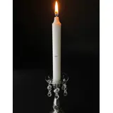 Lichtmanschette, Grrade Kante mit Silberrand und kleinen Glaskristalltropfen (Innenloch 2,5 cm).