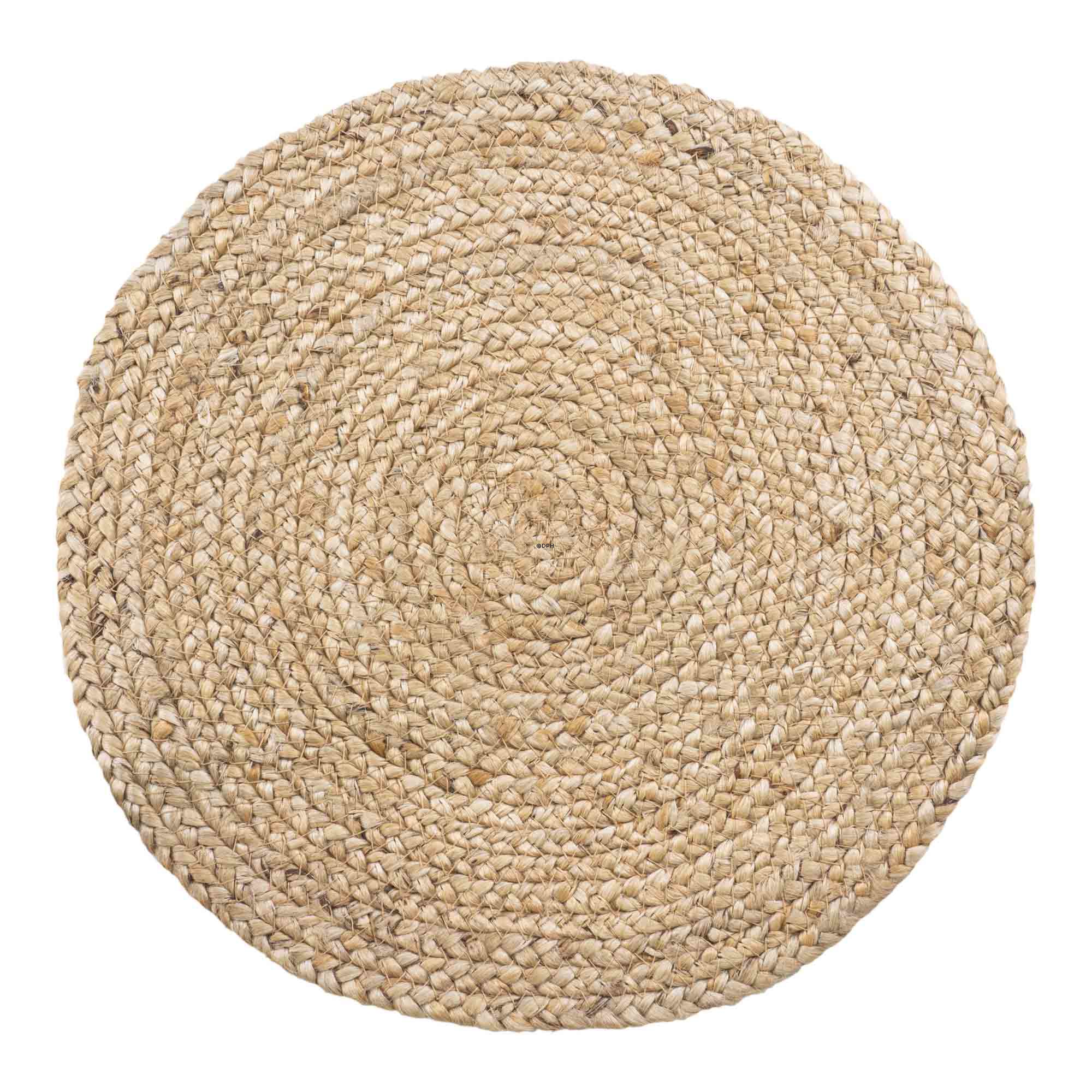 Bombay Tischsets, 4er-Set, geflochtene Jute, Natur, Ø38 cm