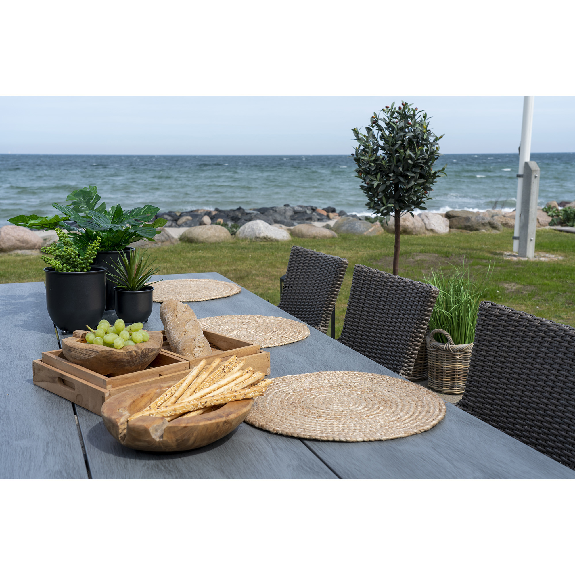Bombay Tischsets, 4er-Set, geflochtene Jute, Natur, Ø38 cm