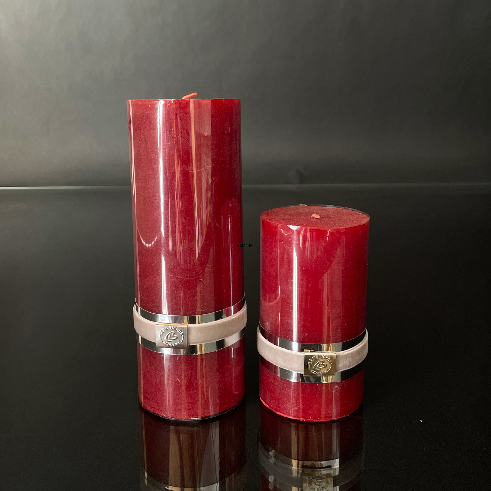 Lene Bjerre Kerze, dunkelrot 20 cm