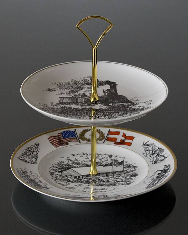 Beschläge für Kuchenständer, golden,Fächer-Deko, 3-Schicht