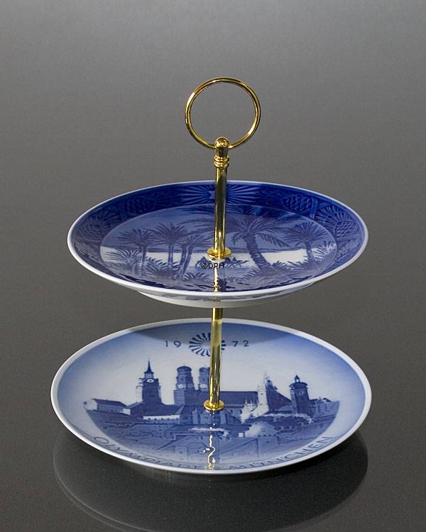 Beschläge für Kuchenständer, golden, Runder Griff, 2-3 Schicht