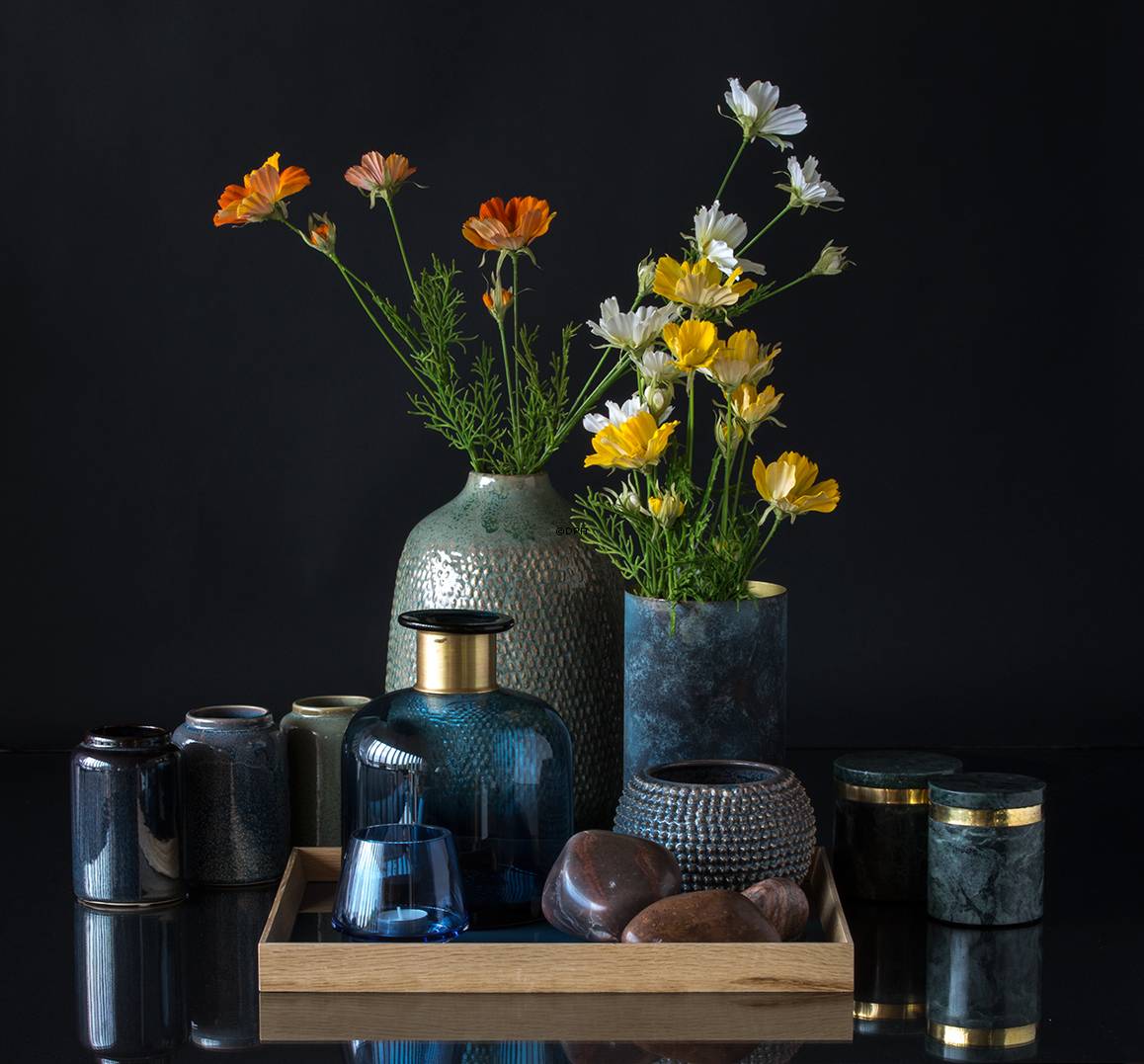 Jasmin Vase Kera Verdigris