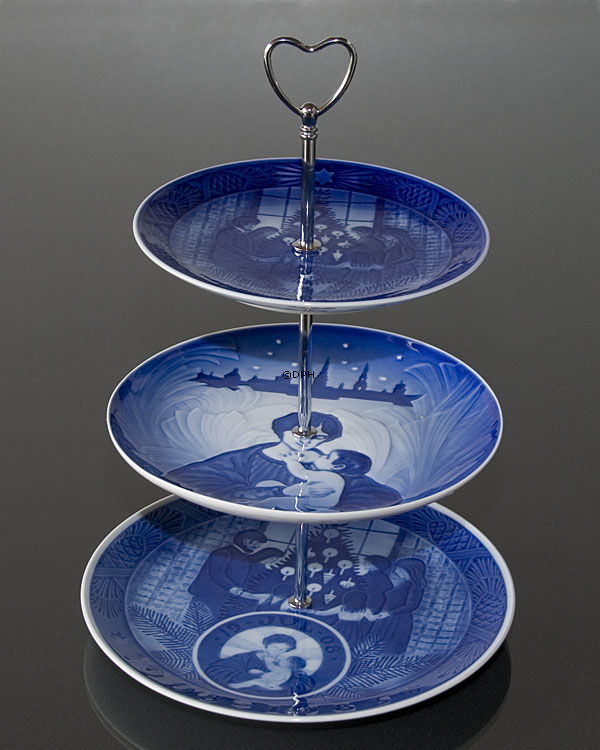 Beschläge für Kuchenständer, Silber-Finish, Herzgriff, 2-3 Schicht