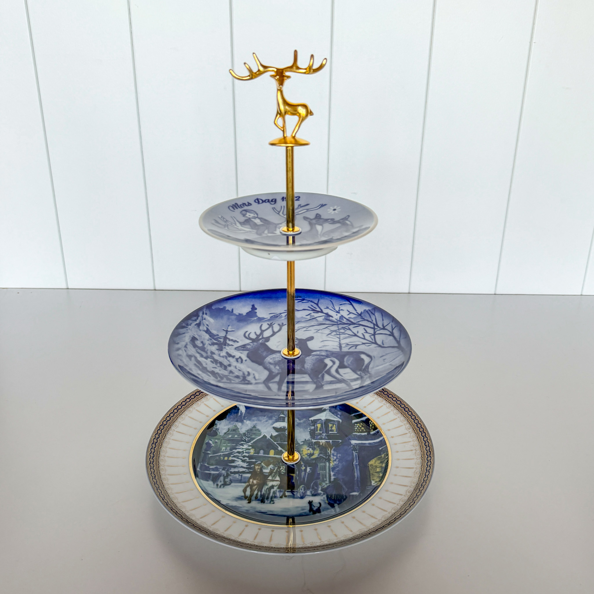 Beschläge für Kuchenständer, golden, Rehgriff, 2-3 Schicht