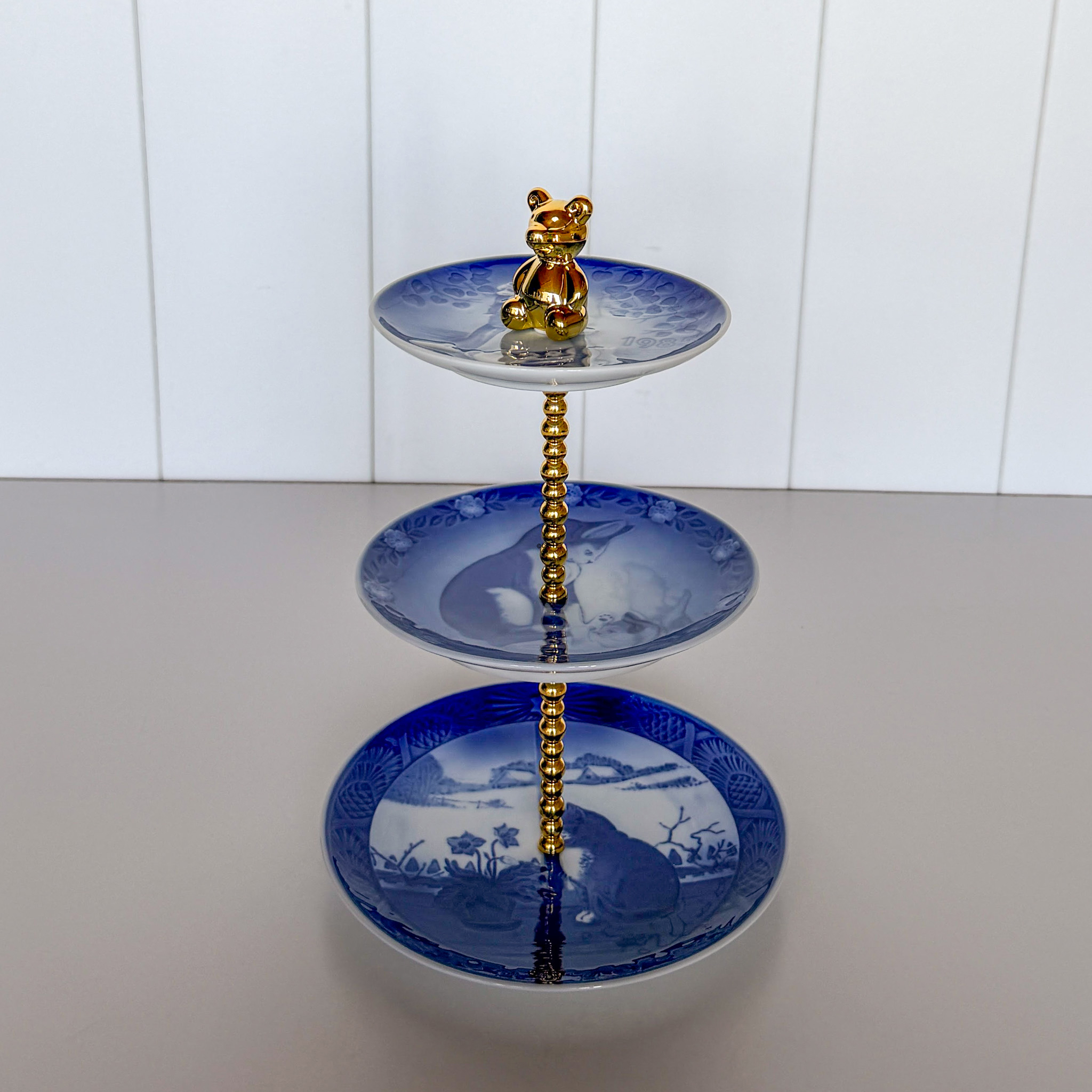 Beschläge für Kuchenständer, golden, Bärgriff, 2-3 Schicht